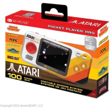 Atari-käsikonsoli - Pocket Player PRO - 100 integroitua peliä - 7 cm korkearesoluutioinen näyttö