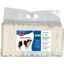 (S-M, White) Trixie Diapers For Male Dogs