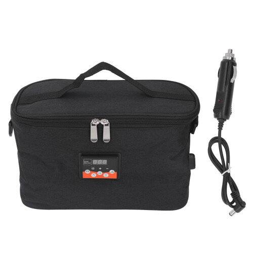 Compact12V USB Powered Lunch Box Heater With Touch Screen Adjustable Heat Setting For Mobile Workers Campers And Commuters