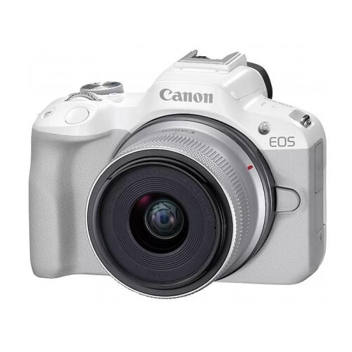 Canon Camera - Canon - EOS R50 - RF-S 18-45mm - Wit - 24,2 MP - 4K