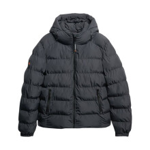 (M, Ebony) Superdry Mens Hooded Sports Padded Jacket