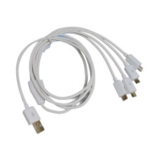 Convenient 4 in 1 USB Male to Micro USB Male Micro USB-White