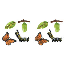 2X Simulation Life Cycle Figurine of A Monarch Butterfly Growth Cycle Insect Animals Educational Biology Science Toy