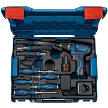 Bosch Professional GSR 12V-15 drill-screwdriver + hand tools + 2 x 2.0Ah batteries + GAL 12V-20 charger - 060186810R