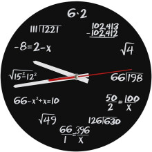 Personalisierte Wanduhr mit mathematischen Gleichungen, geräuschloses Design ohne Ticken, ideal für Klassenzimmer und Arbeitszimmer, modische