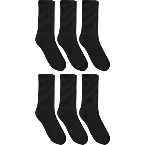 Hanes Unisex Plain Socks Crew and Ankle 6-Packs 1
