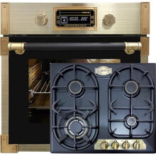 Kaiser Four Set EH 6427 AD+KG 6325 Em, Retro Pyrolyse four encastrable 73L +plaque de cuisson gaz,60 cm