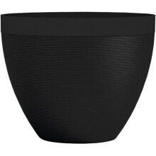 Maceta de flores - GARDEN ID - Green Care Impact Negro-Antracita - 30 x 26 cm - Garantía de 10 años - 100% reciclado - Resistente a UV/hielo