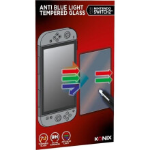 Tempered glass screen protector - KONIX - Nintendo Switch 2 - Blue light filter - Anti-bubble - Hardness rating 9H - Transparent