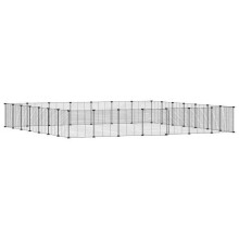 Gaiola para animais de estimação com 28 painéis e porta 35 x 35 cm preta 02_0041571