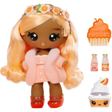 Yummiland - Große 25 cm Puppe zum Frisieren und Kuscheln - Haustier + duftende Lippenbalsame - Pia - Ab 4 Jahren