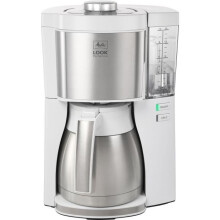 Cafeteira com filtro MELITTA - Look V Therm Perfection 1025-15 Branco/Aço escovado - 10 xícaras - AromaSelector