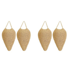 4 Pack Large Crochet Wasp Nest Deterrent Hanging Fake Nest Wasp Nest Decoy Hanging Wasp Deterrent Wasp Deterrent