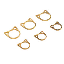 30 Stück Goldene Katzenohr-Stichmarkierer für Schmuck & Stricken Süßer DIY Bastelring