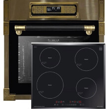 Kaiser Four Set EH 6726 AD+KCT 6705 FI, Retro four encastrable 80L+plaque de cuisson à induction 60 cm