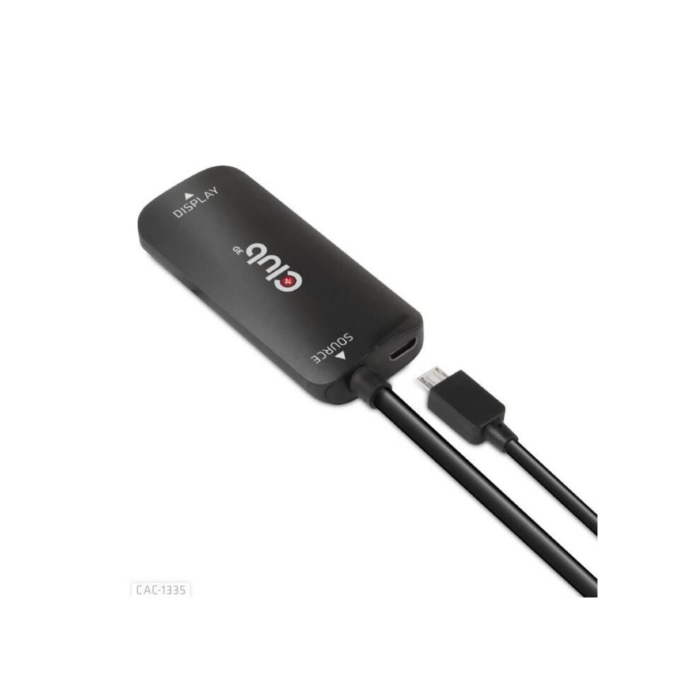 Club3d Club 3D Hdmi + Micro Usb Auf Displayport 4K120hz Oder 8K30hz St/B Adapter Größe 4 Schwarz - Bild 5