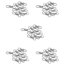 50Pcs Metal Clasp Swivel Trigger Clips Snap Hooks Key Ring Bags DIY Silver
