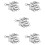 50Pcs Metal Clasp Swivel Trigger Clips Snap Hooks Key Ring Bags DIY  Silver 1