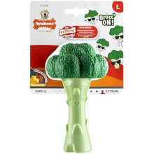 Extreme Chewers Tough Nylon Dog Novelty Broccoli Chew Toy, Durable, Boredom Breaker, Cleans Teeth, Bacon & Cheese Flavour, Large, For Dogs 0-23kg
