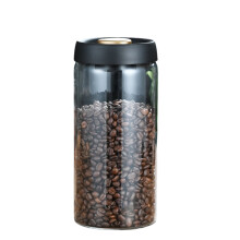 Coffee Powder Storage Canister Press To-black gold cover 1800ml