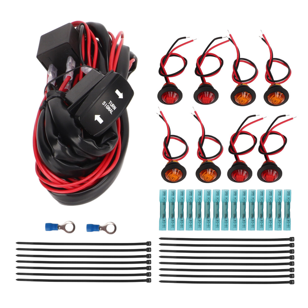 Easy Install Utv Signal Kit With Rocker Switch And Prewired Harness Green 6951371540302
