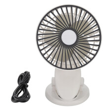 Ventilador de mesa recarregável com clipe, mini ventilador de mesa a bateria com pescoço ajustável em 360 graus, ventilador portátil USB para