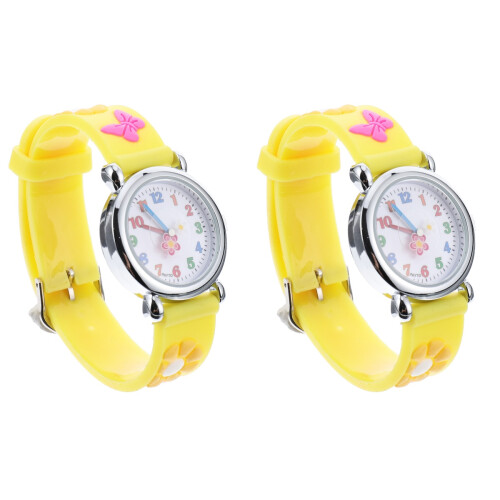 2Pièces Silicone Enfants Motif Fleurs Réglable 2