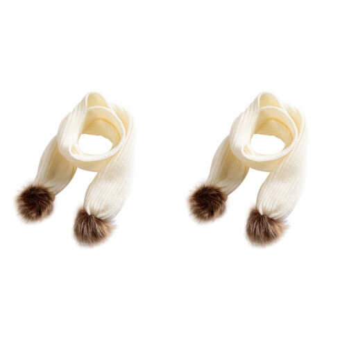 2Pièces Châles Tricotés Blancs Et Pour Bébé Hiver 1