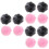 12Pcs Assorted Color Plush Microphone Wind Screens Fur Mic Protector 6