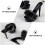 1Paire Sandales Talon Noir PVC Décor Fluffy Mode 9