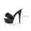 1Paire Sandales Talon Noir PVC Décor Fluffy Mode 2