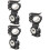 3Pièces Collier De Noir, Montage Rapide Avec Rotation 360 7
