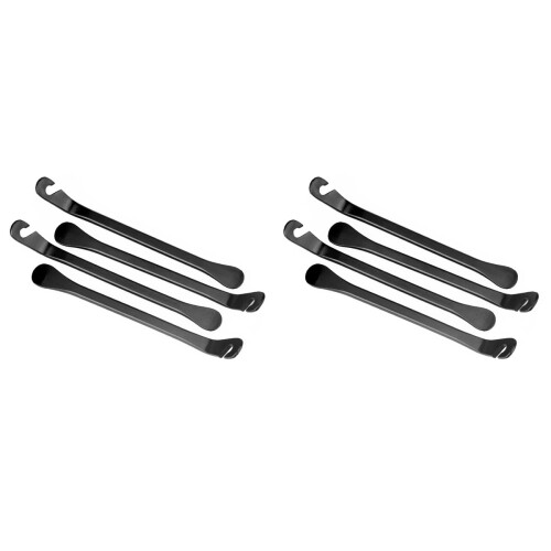 8Pièces Levier Pneu Noir Acier Durable Kit Réparation Rapide 1