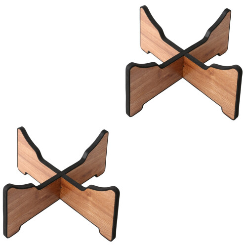 2Pièces Support Détachable Tambour Langue Acier Pratique Marron Clair 2
