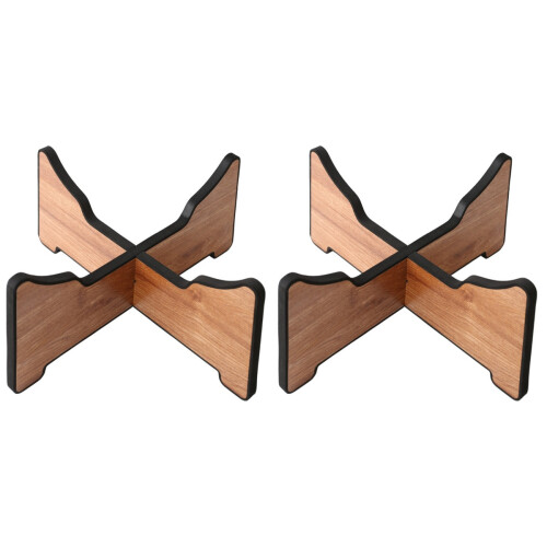 2Pièces Support Détachable Tambour Langue Acier Pratique Marron Clair 1