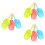 3Pièces Scoop Litière Animaux Multi-Couleurs Facile À 6