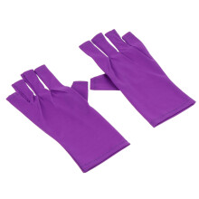 4Pièces Gants Protection Manucure Polyester Anti Uv Gants Demi Doigts