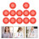 12Pièces Protège-Tête Stéthoscope Silicone Rouge Résistant 9