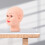 2Pièces Tête Mannequin Beige En PVC Support Pour Salon 9