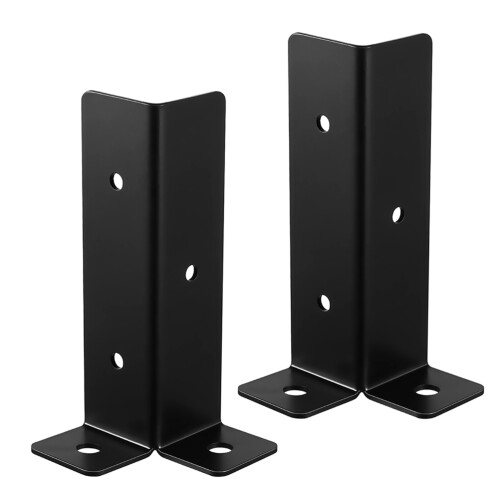 8Ensembles Support De Clôture Noir Durable Pour Jardin 1