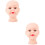 2Pièces Tête Mannequin Beige En PVC Support Pour Salon 6