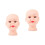 2Pièces Tête Mannequin Beige En PVC Support Pour Salon 4