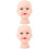 2Pièces Tête Mannequin Beige En PVC Support Pour Salon 5