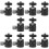 10Pièces Support Projecteur Tête Trépied Aluminium Noir Robuste 10