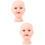 2Pièces Tête Mannequin Beige En PVC Support Pour Salon 7