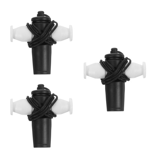 3Pièces Sifflet Percussion Samba ABS Noir Pour 1