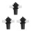3Pièces Sifflet Percussion Samba ABS Noir Pour 4