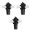 3Pièces Sifflet Percussion Samba ABS Noir Pour 5