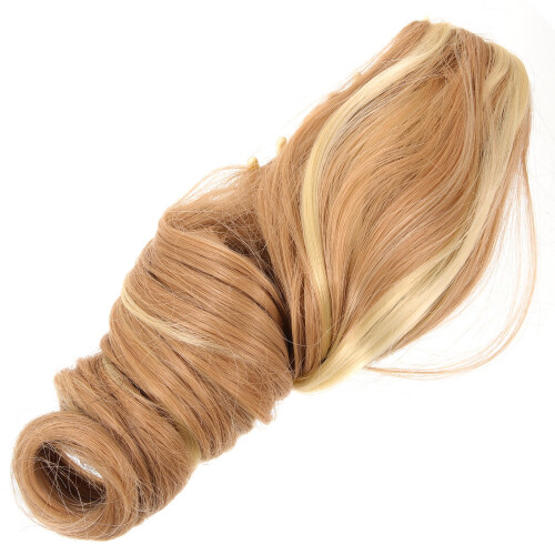 2Pièces Extensions Queue De Bouclées Synthétiques Couleur Khaki