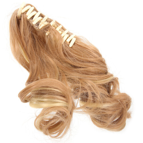 2Pièces Extensions Queue De Bouclées Synthétiques Couleur Khaki 2